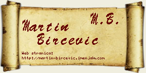 Martin Birčević vizit kartica
